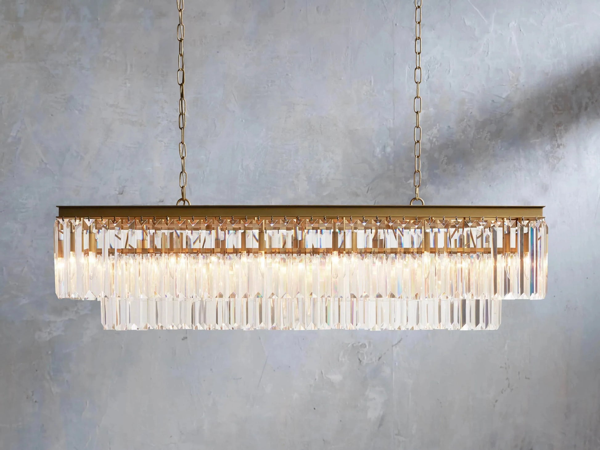 Leyland Tiered Rectangular Chandelier-Fanci Lamps