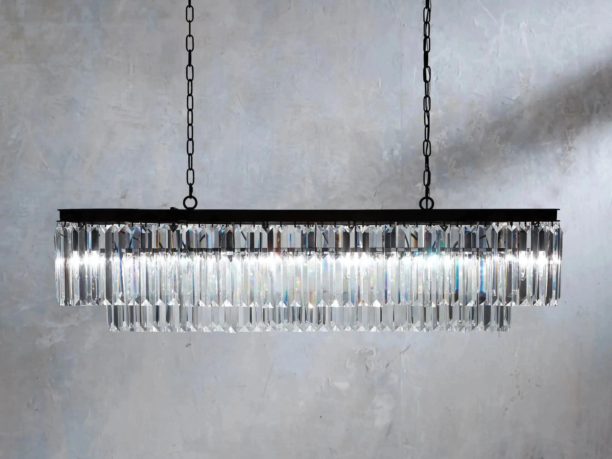Leyland Tiered Rectangular Chandelier-Fanci Lamps