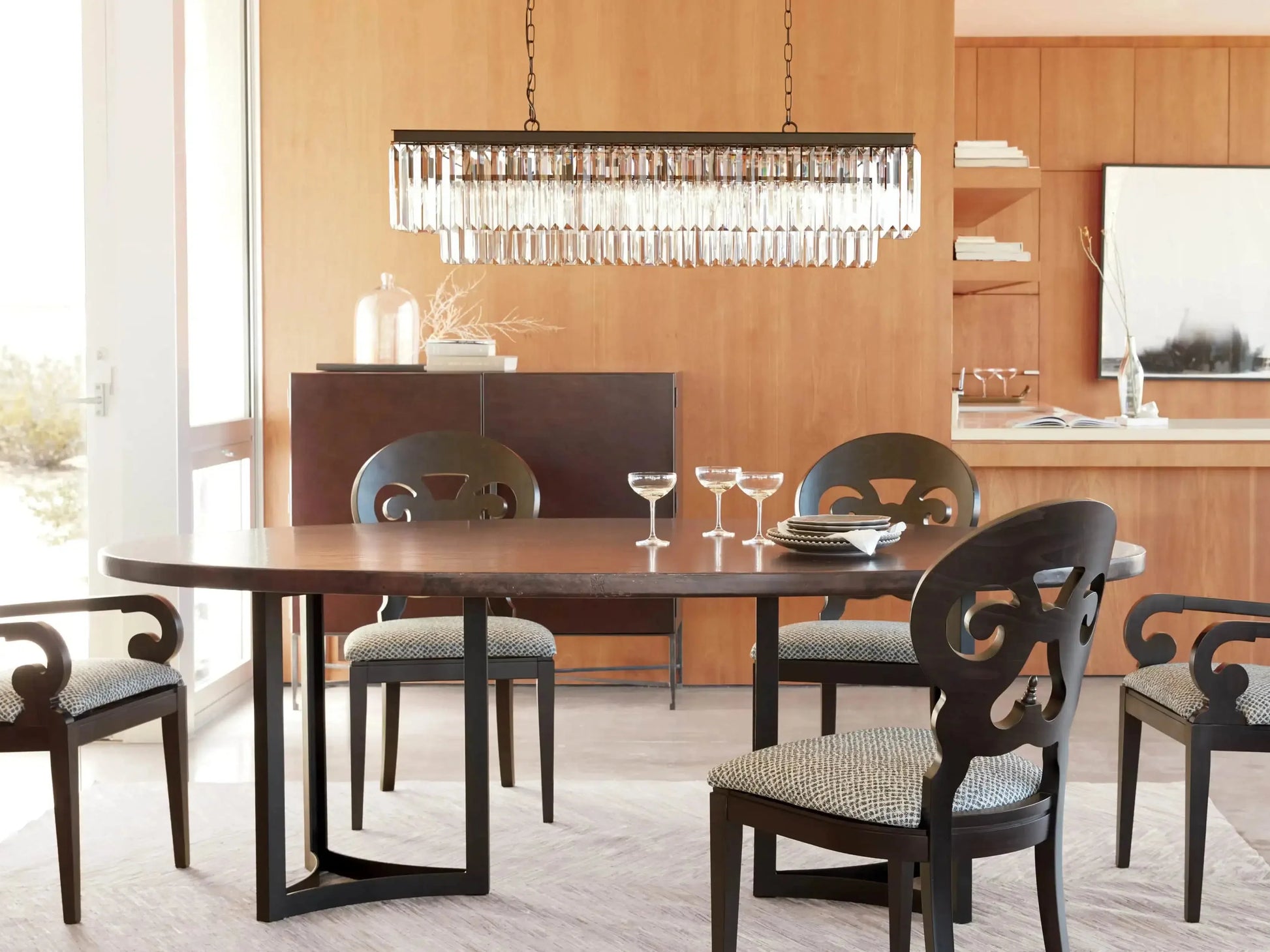 Leyland Tiered Rectangular Chandelier-Fanci Lamps