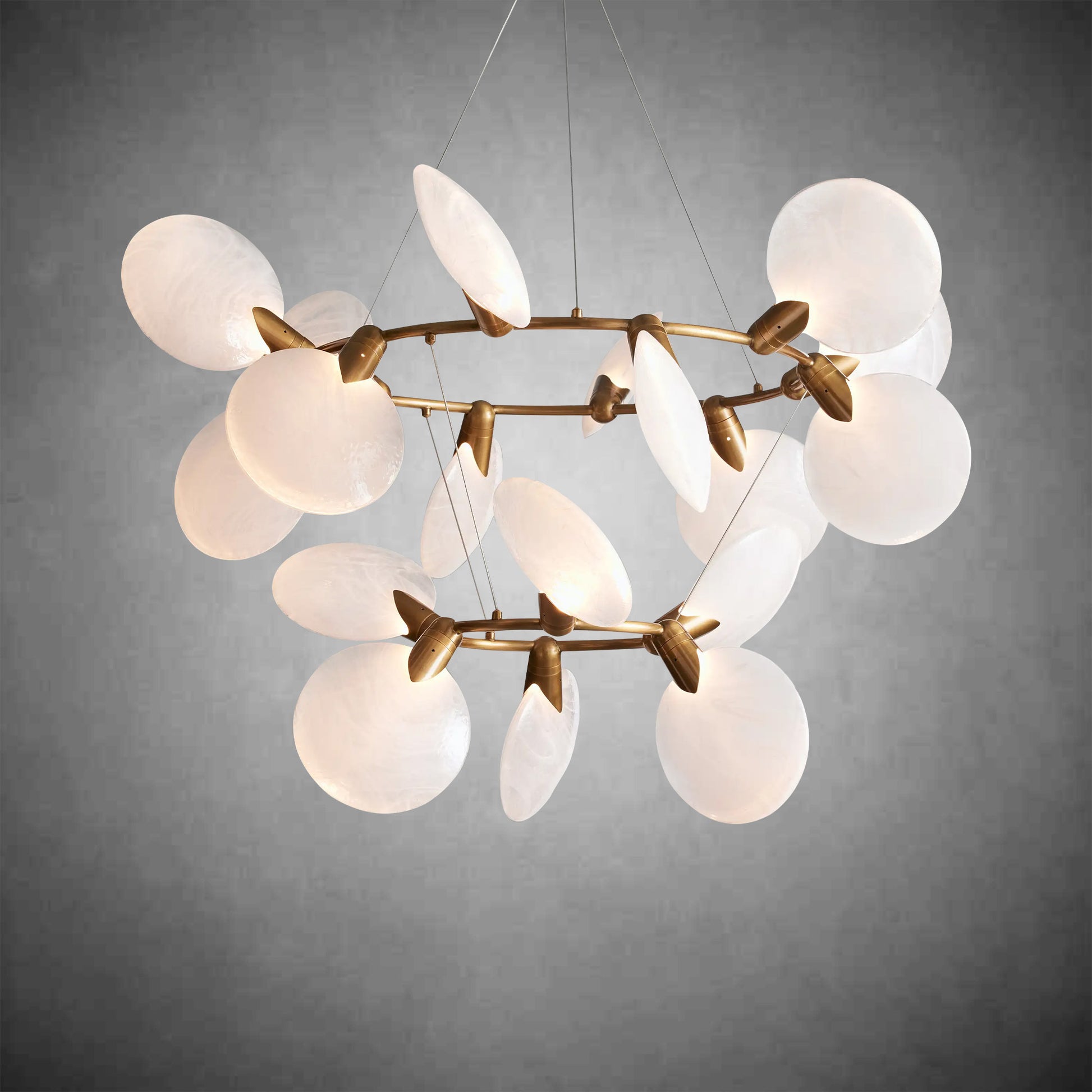 Lyla 2-Tiered Halo Chandelier-Fanci Lamps