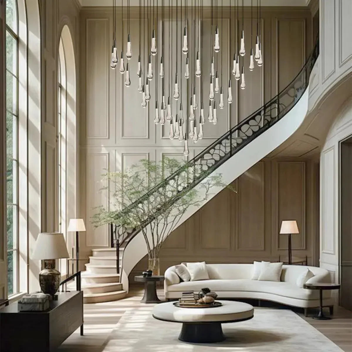 Soltaire Round Chandelier 58"W-Fanci Lamps