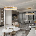 Luxury Adjustable Rectangle Alabaster Chandelier 37.4