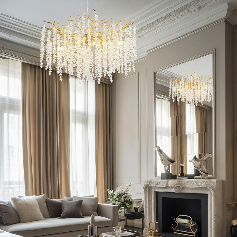 Michelli Modern Crystal Tree Branch Chandelier for Living Room