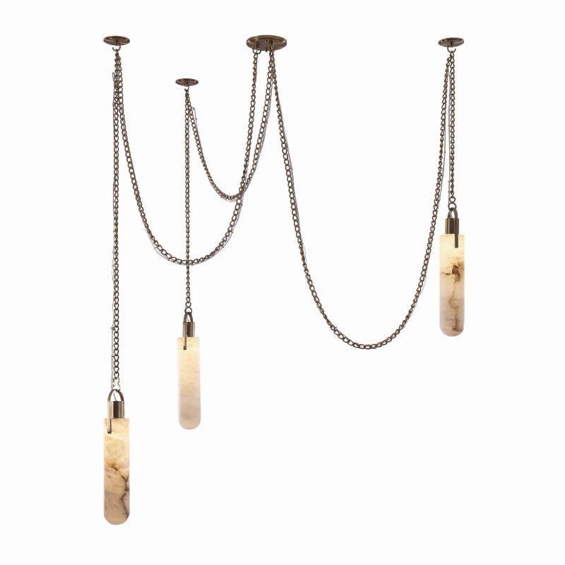 Alabaster Flint 3 Light LED Multi-Drop Pendant Pendant for living room,Pendant for kitchen,Pendant for bathrooms,Pendant for bedrooms,Pendant for foyer,Pendant for stairways,Pendant for dining room Kevin Studio Inc