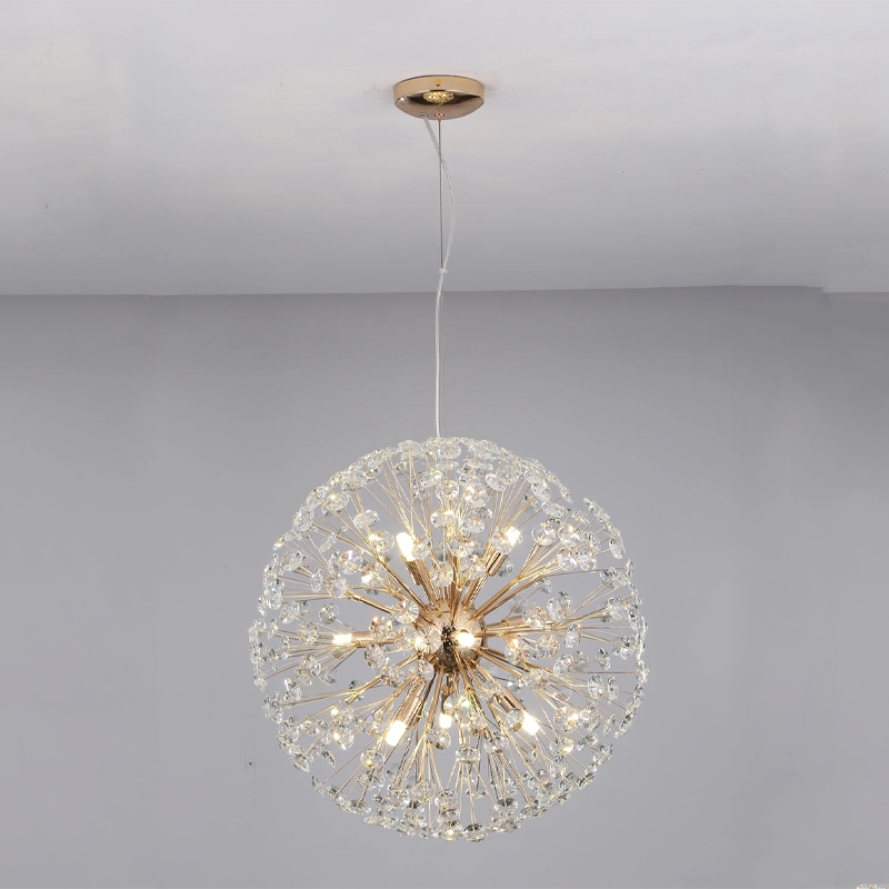 Dandelion Spherical Crystal Pendant Light-Fanci Lamps