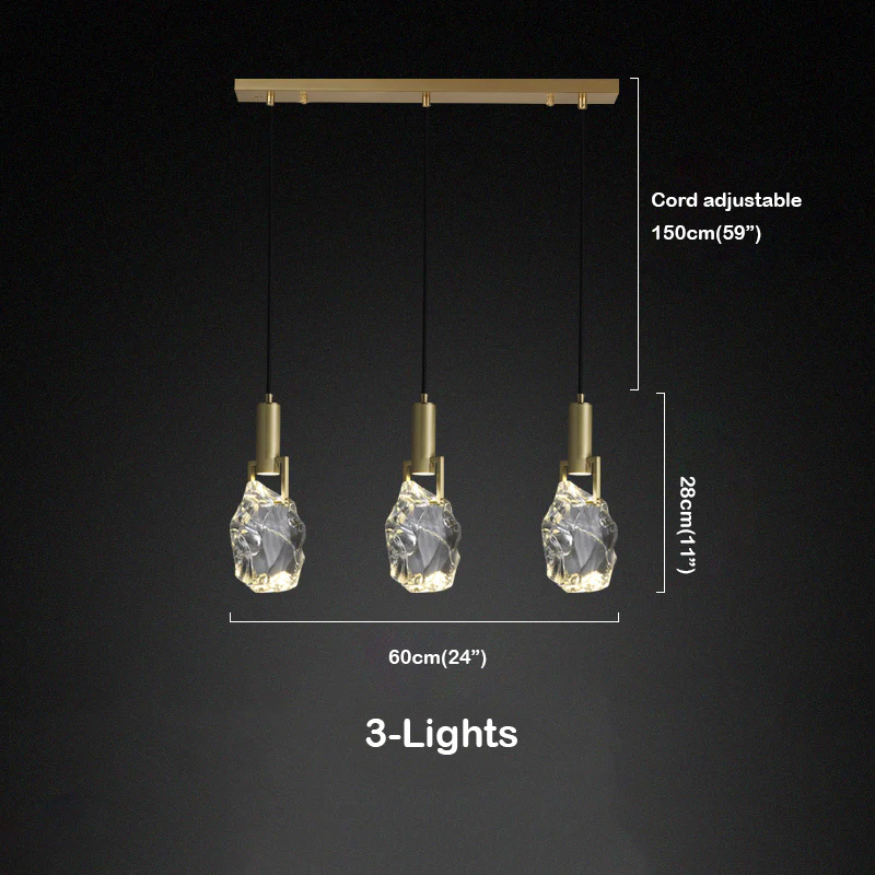 Hosea Modern Crystal Pendant Light - Ineffable Lighting
