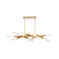Solitude Linear LED Pendant Light in Aged Brass.