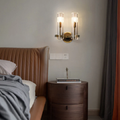Nigel Modern Bedroom Double Wall Sconce - Ineffable Lighting