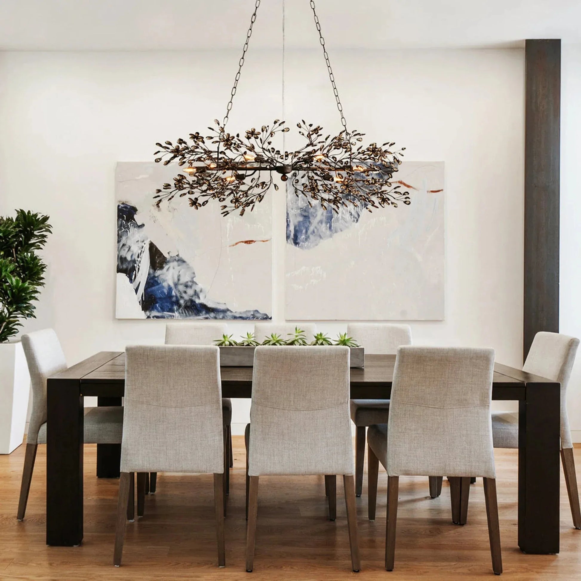 Fiore Linear Chandelier 43''51''68''-Fanci Lamps