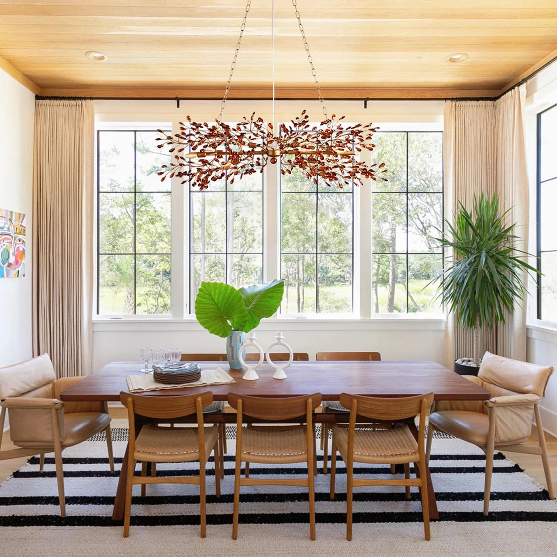 Fiore Linear Chandelier 43''51''68''-Fanci Lamps
