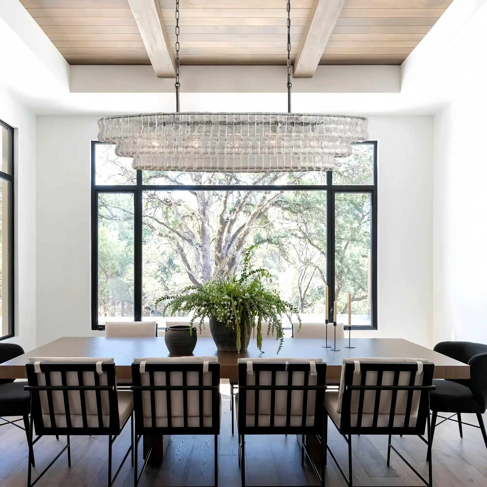 Ghiaccio Oval Chandelier 54''65''-Fanci Lamps
