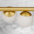 Kinney Linear Brushed Brass 9-Globe Modern Dimmable Chandelier-Fanci Lamps