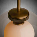 Romy Matte Porcelain Glass Dome Pendant Light with Brass Finish-Fanci Lamps