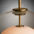 Romy Matte Porcelain Glass Dome Pendant Light with Brass Finish-Fanci Lamps