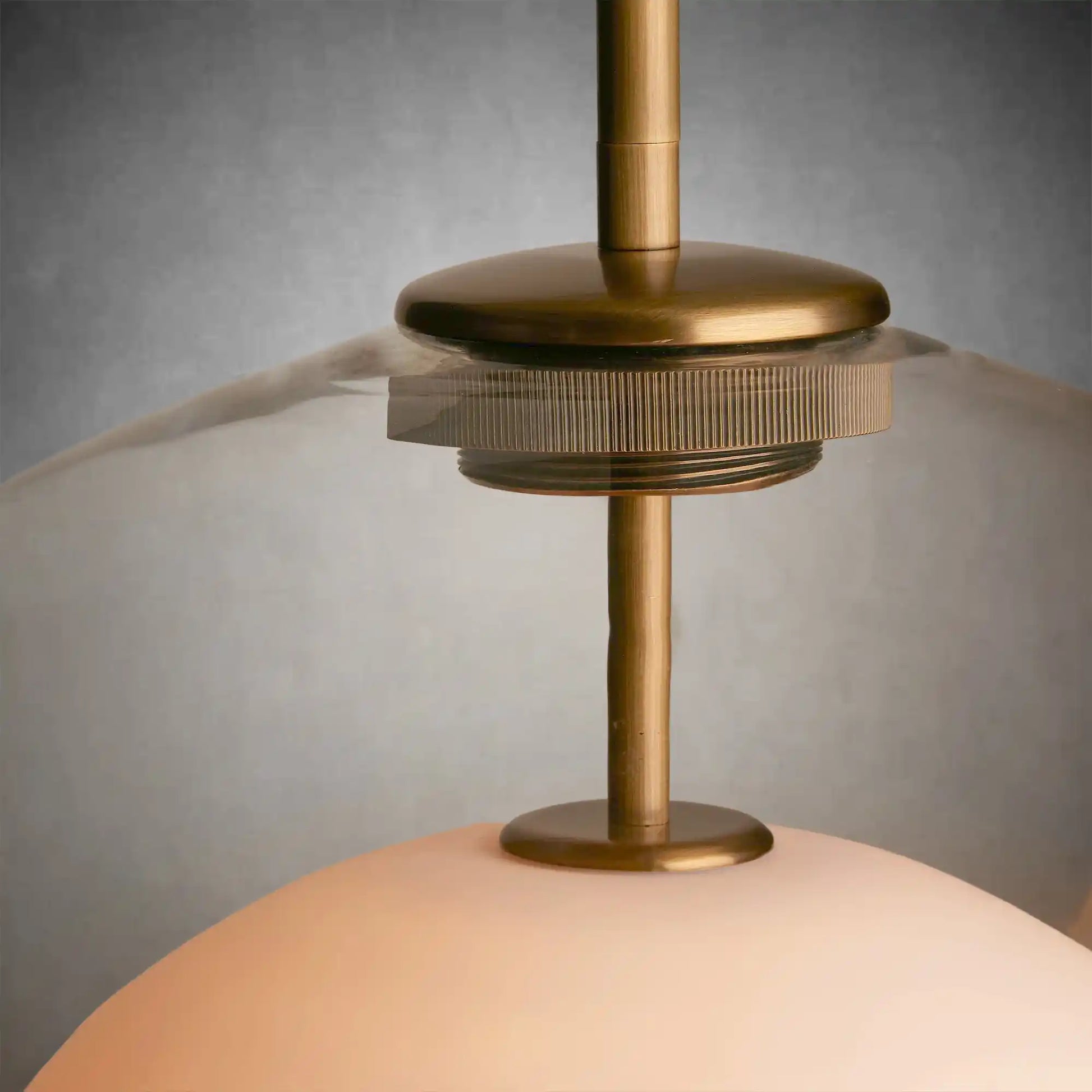 Romy Matte Porcelain Glass Dome Pendant Light with Brass Finish-Fanci Lamps