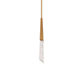 Solitude Mini LED Pendant Light in Aged Brass.