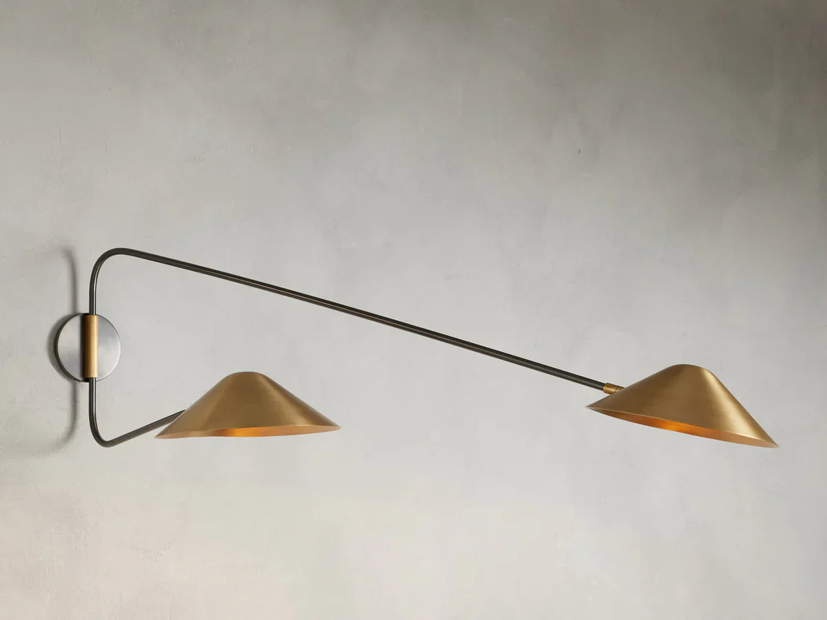 Simms Long Arm 2-Light Wall Sconce-Fanci Lamps