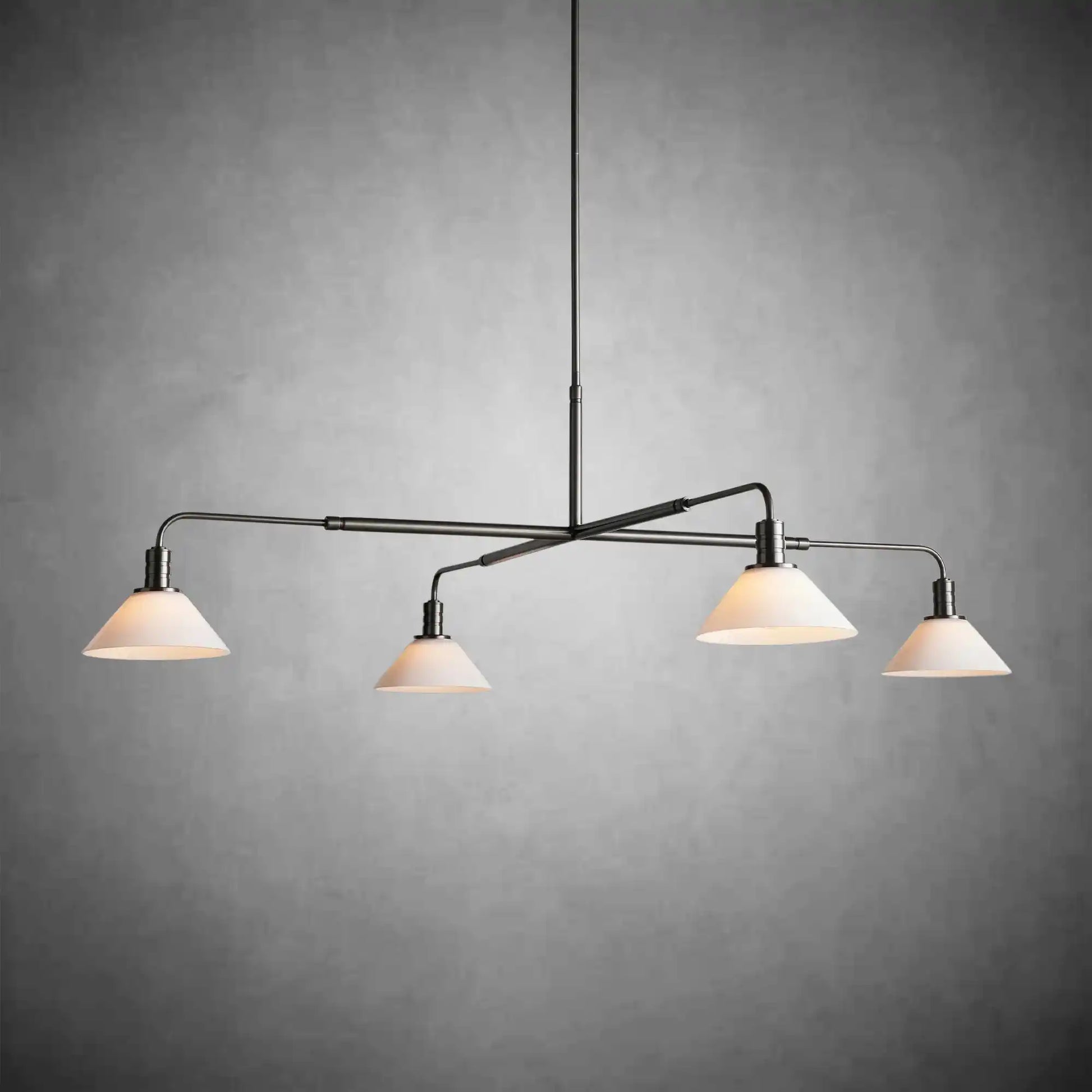 Theron Glass Round Chandelier 30'' 52''-Fanci Lamps