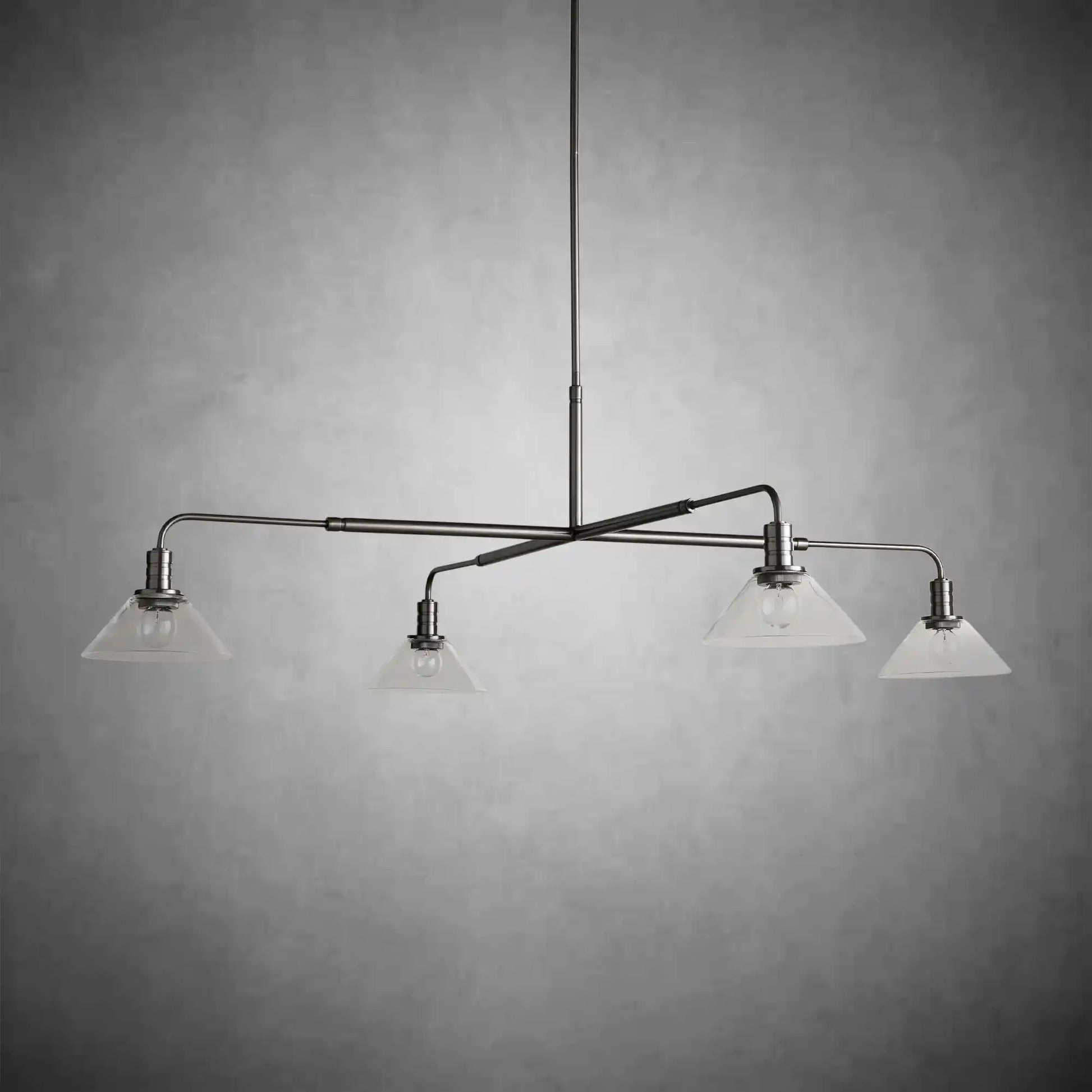 Theron Glass Round Chandelier 30'' 52''-Fanci Lamps