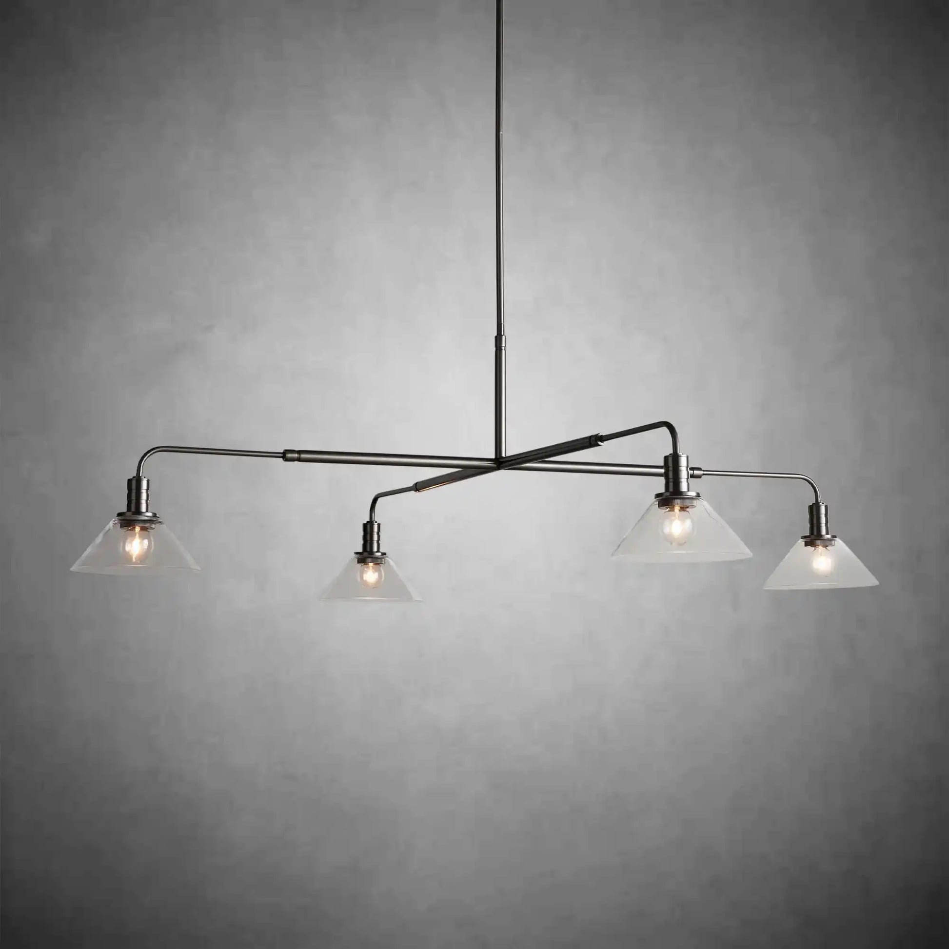 Theron Glass Round Chandelier 30'' 52''-Fanci Lamps